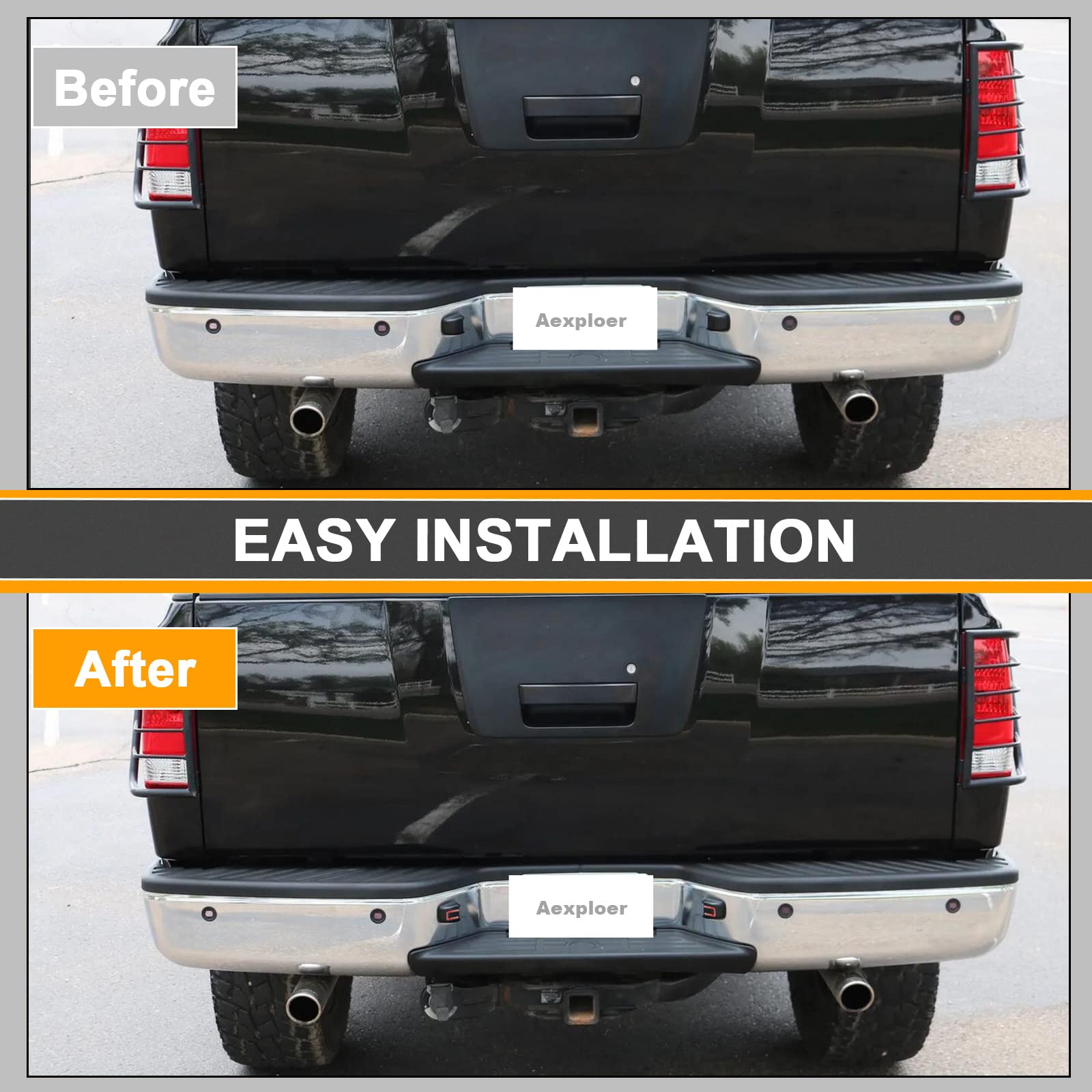 Aexploer installed on Nissan tailgate illustrating direct-fit upgrade and improved visibility