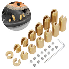 AFEISOL close-up of stainless steel set screw fastening securely to a spoke for stability