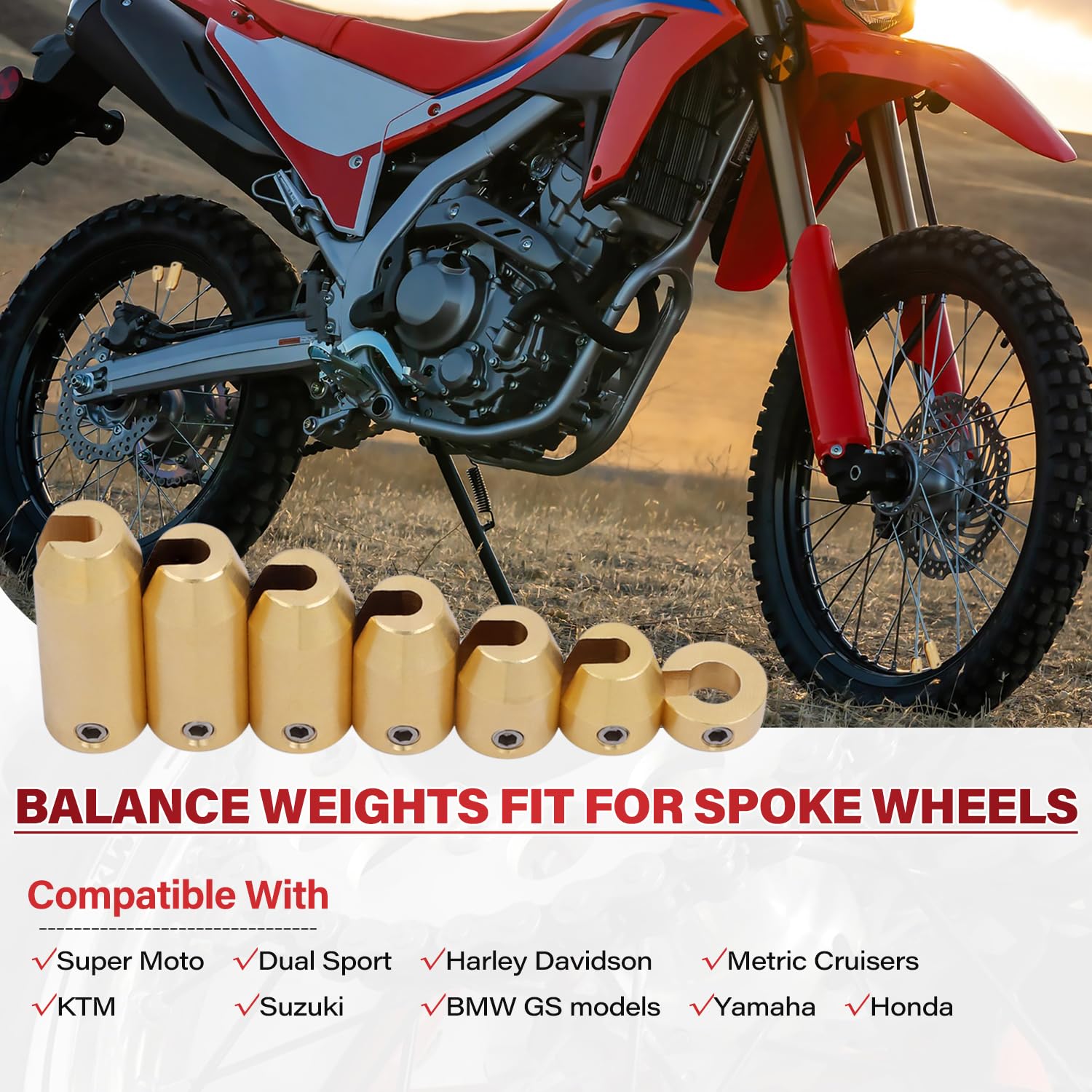 AFEISOL lineup of seven sizes displayed for selecting precise weight combinations