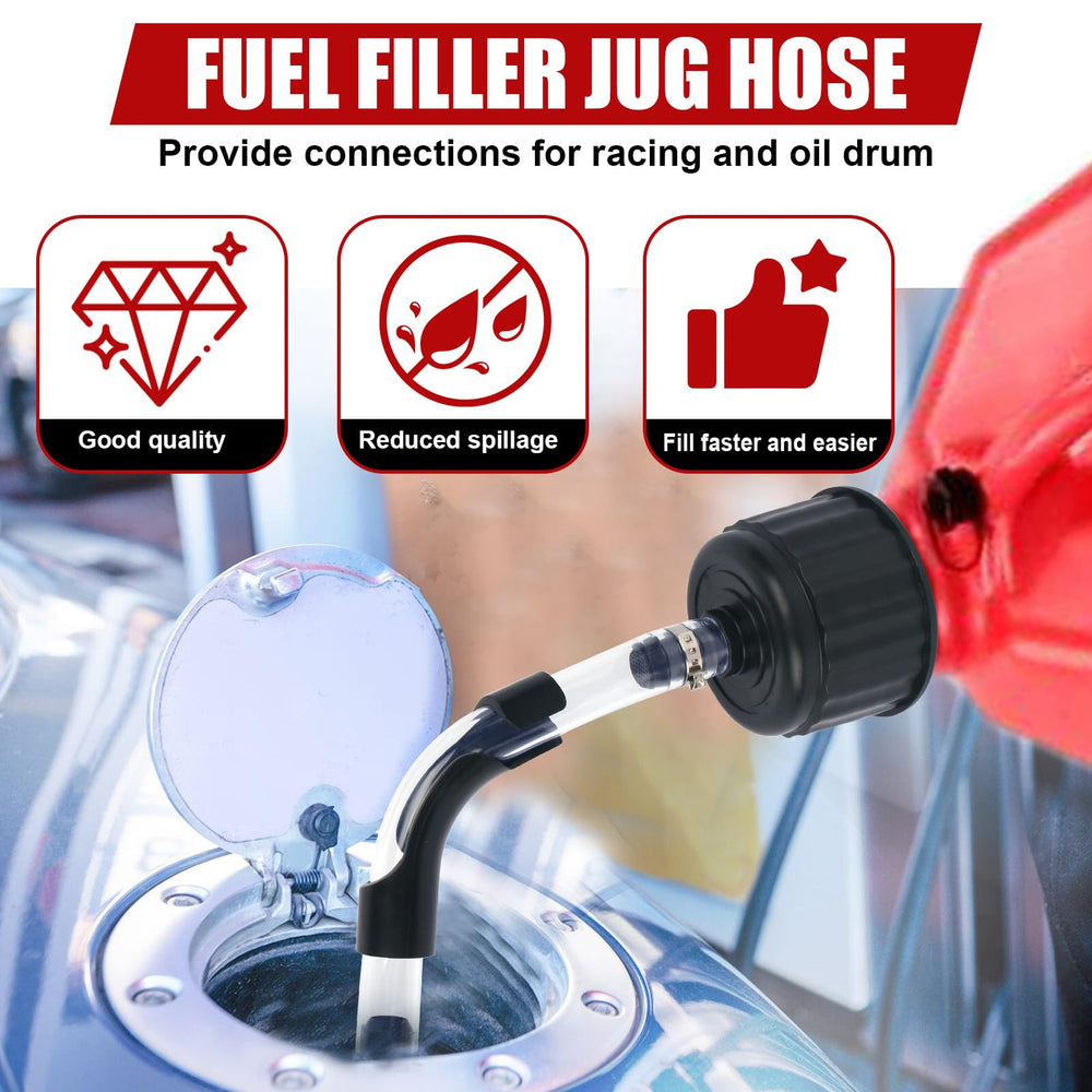 AFZZ hose bent to show flexibility for controlled pouring benefit