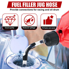 AFZZ hose bent to show flexibility for controlled pouring benefit
