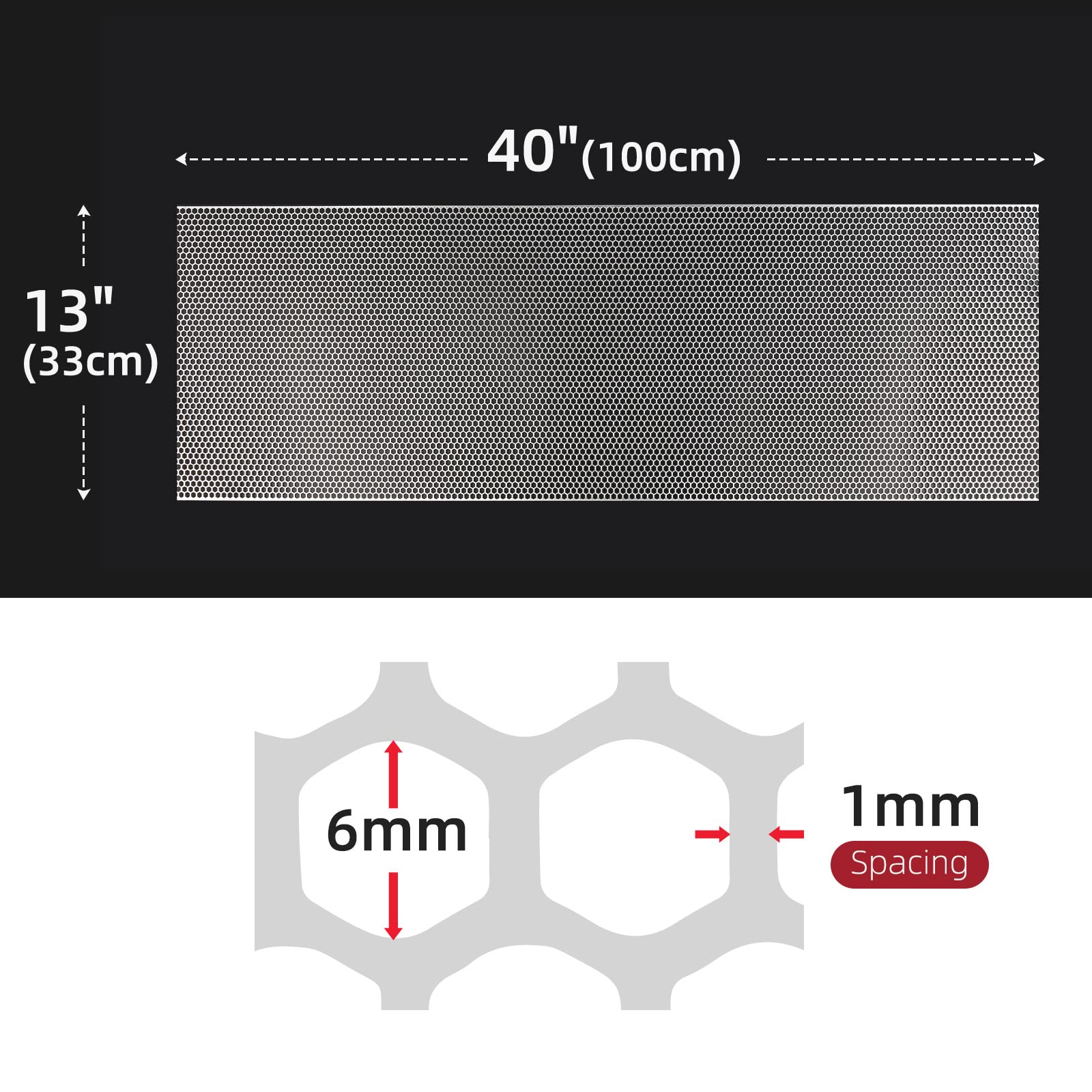 AggAuto close-up showing 6mm honeycomb mesh for airflow protection