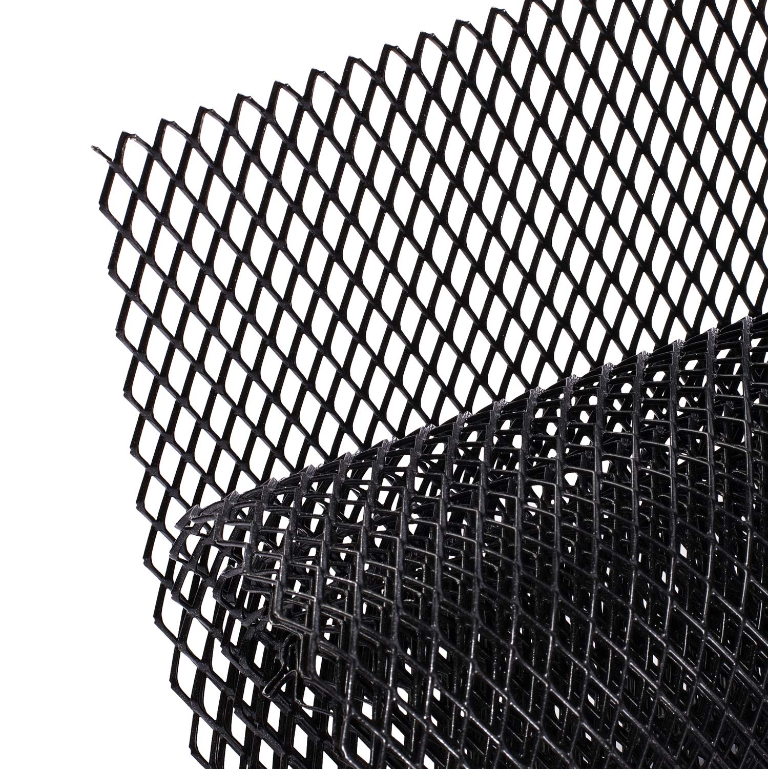 AggAuto front view of 40x13 grill mesh showing full panel and black finish for protection