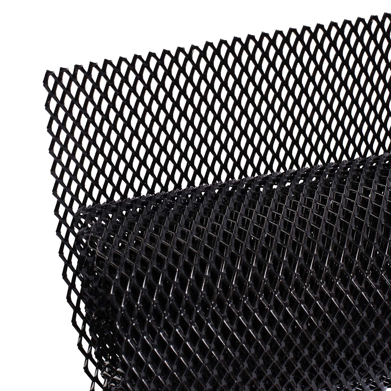 AggAuto front view of 47x16 grill mesh showing full panel and finish benefit