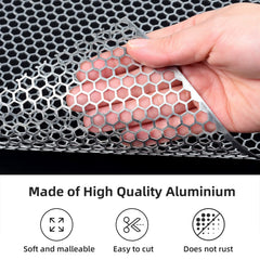 AggAuto installed mesh in car bumper demonstrating debris protection