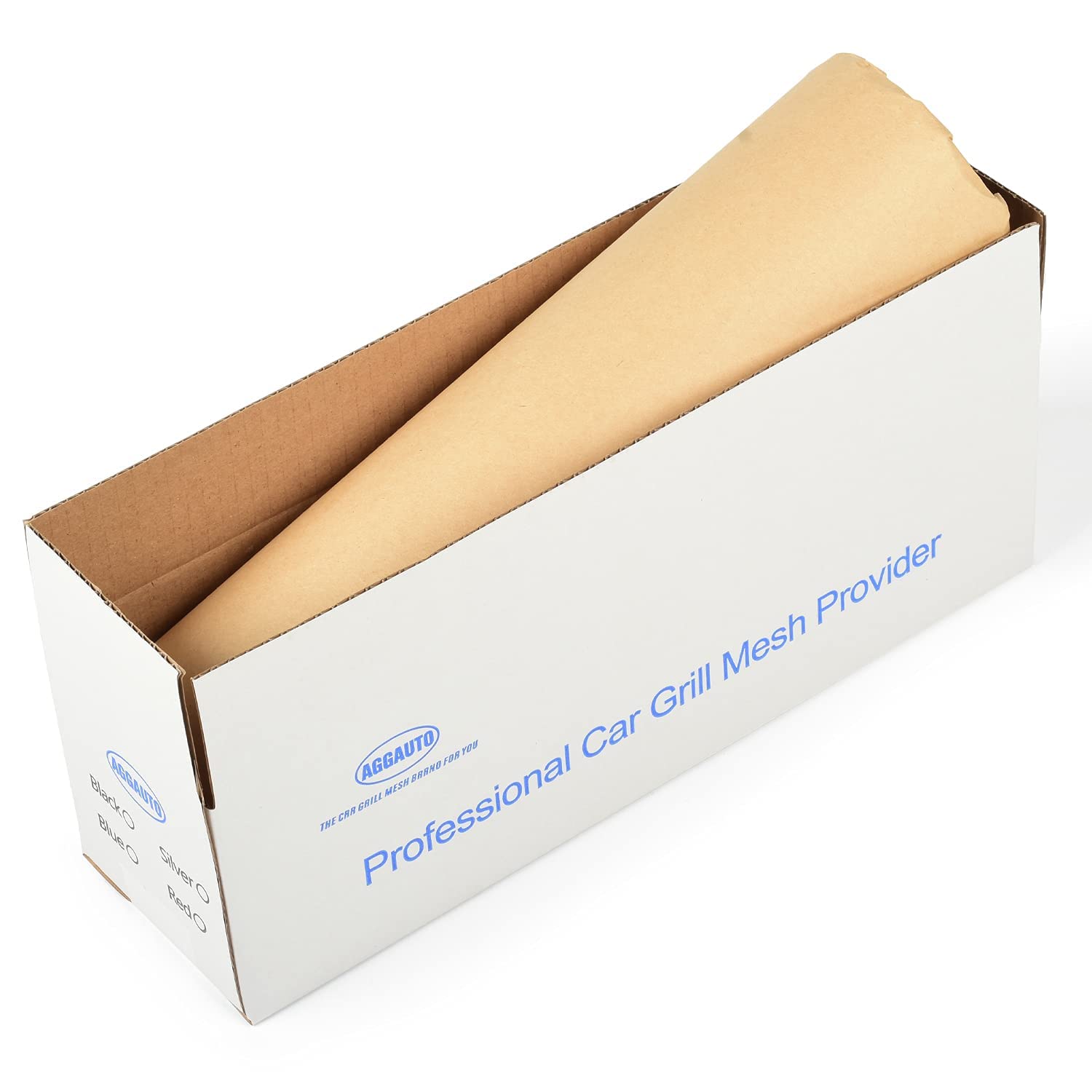 AggAuto rolled grill mesh in packaging highlighting ready-to-install convenience