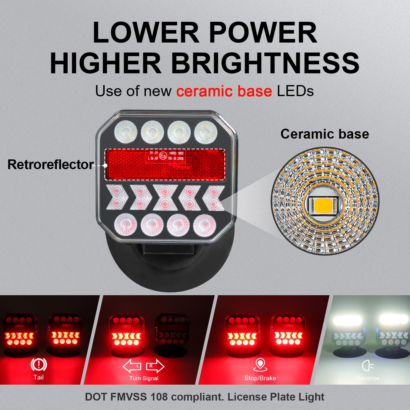 Agrieyes T312 reverse lights illuminated aiding safer backing maneuvers