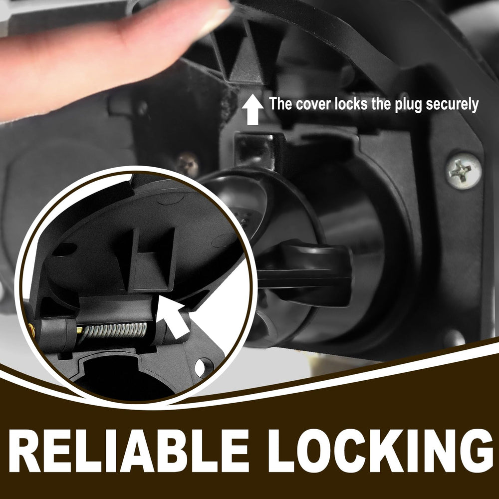 Agrieyes side grip hooks detail for easy plug insertion and removal