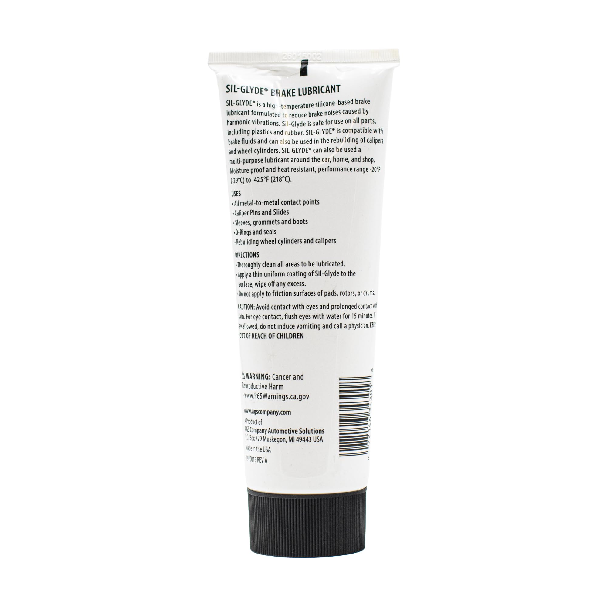 AGS SIL-Glyde texture close-up revealing silicone consistency and smooth lubrication