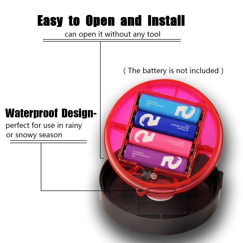 AHOUFHER open battery compartment displaying AA setup for simple replacement