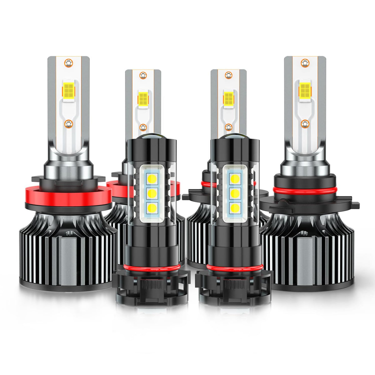AHXLRLS front pair view showing high low and fog bulbs with bright benefit