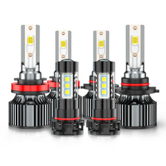 AHXLRLS front pair view showing high low and fog bulbs with bright benefit