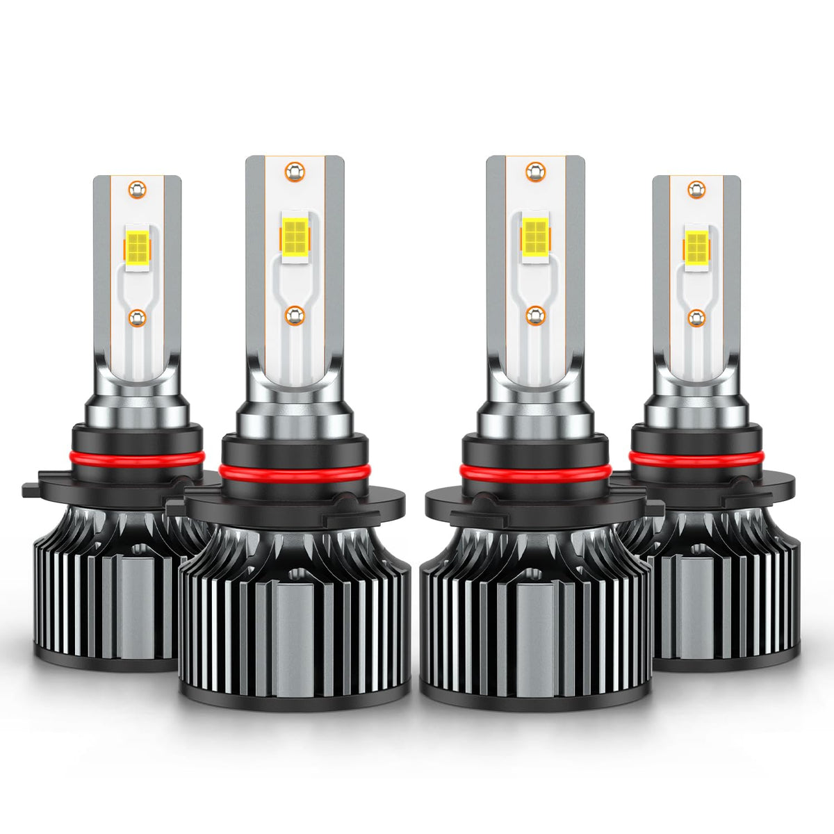 AHXLRLS front view of four bulbs showing improved road visibility