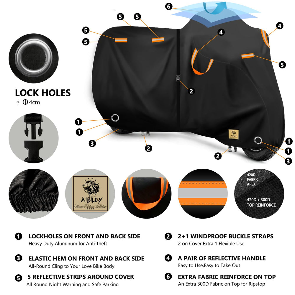 Aibiley elastic hem and buckle strap securing cover against wind
