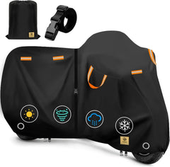 Aibiley front view full cover protecting a motorcycle, keeps bike dry