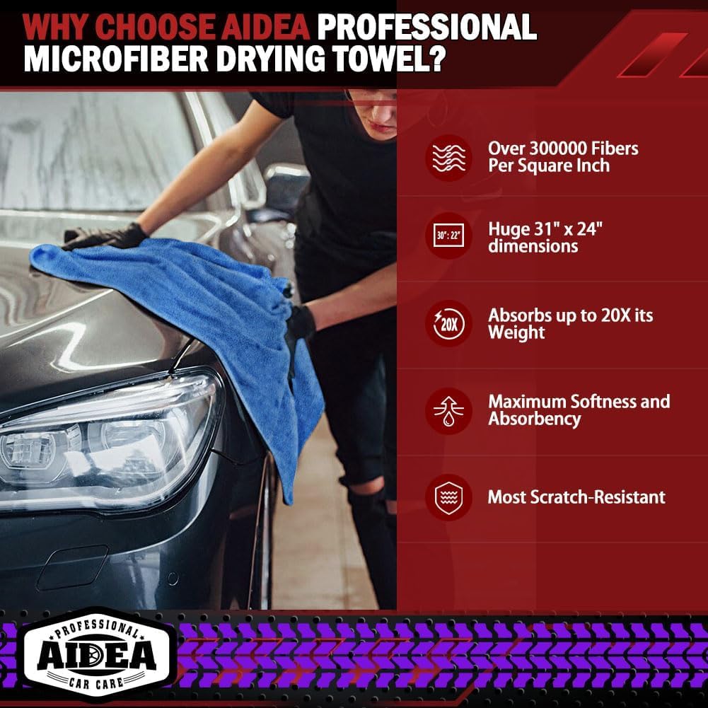 AIDEA close-up of microfiber fibers, high density for fast drying
