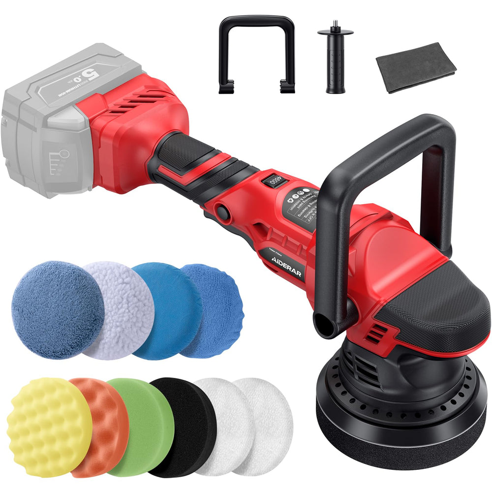 AIDERAR front view of polisher showing ergonomic grip and compact head for better control