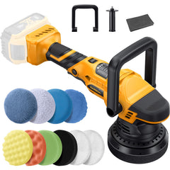 AIDERAR polisher front view showing compact head and venting, reliable performance benefit
