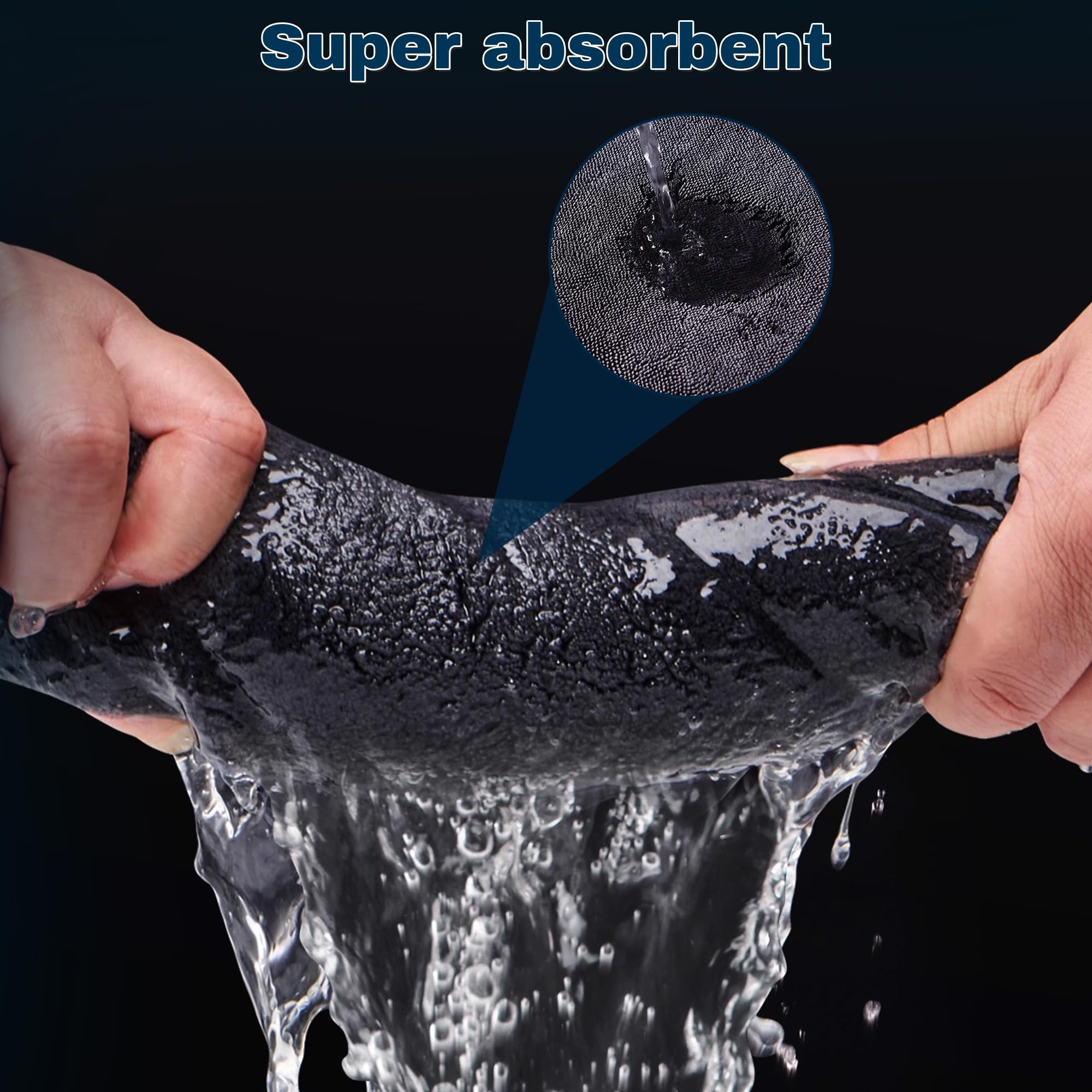 Aidoclip dual-pile microfiber texture detail highlighting absorbent loops for deep water lift