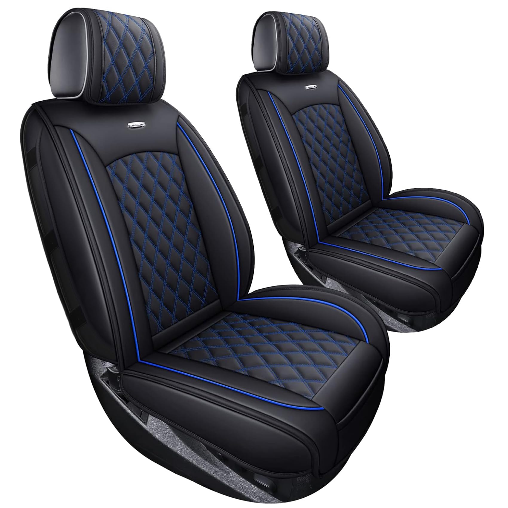 Aierxuan front seat covers front view showing full coverage and upgraded interior