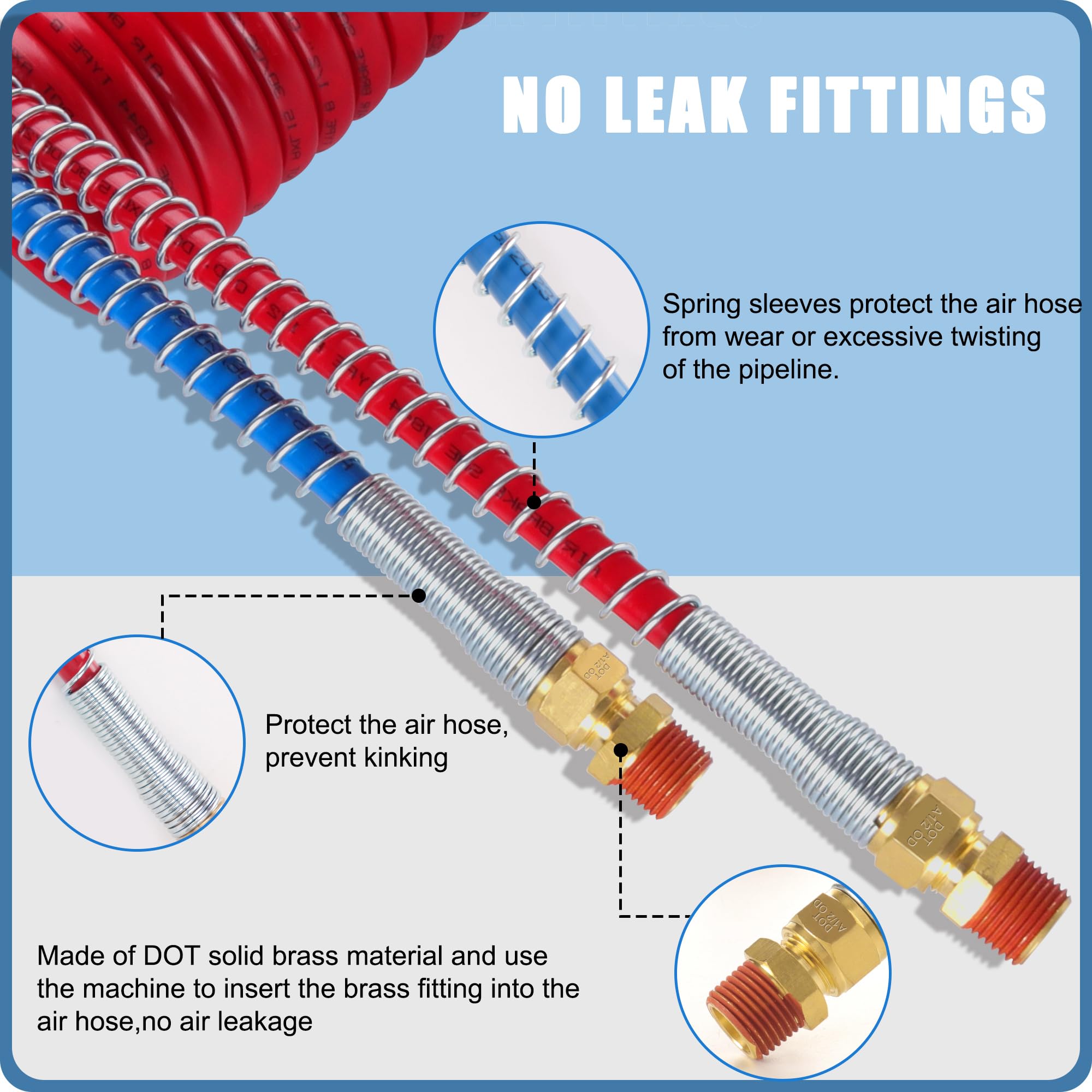 Ailbiuko hose texture and wall thickness showing PA12 strength and cold-flex benefit