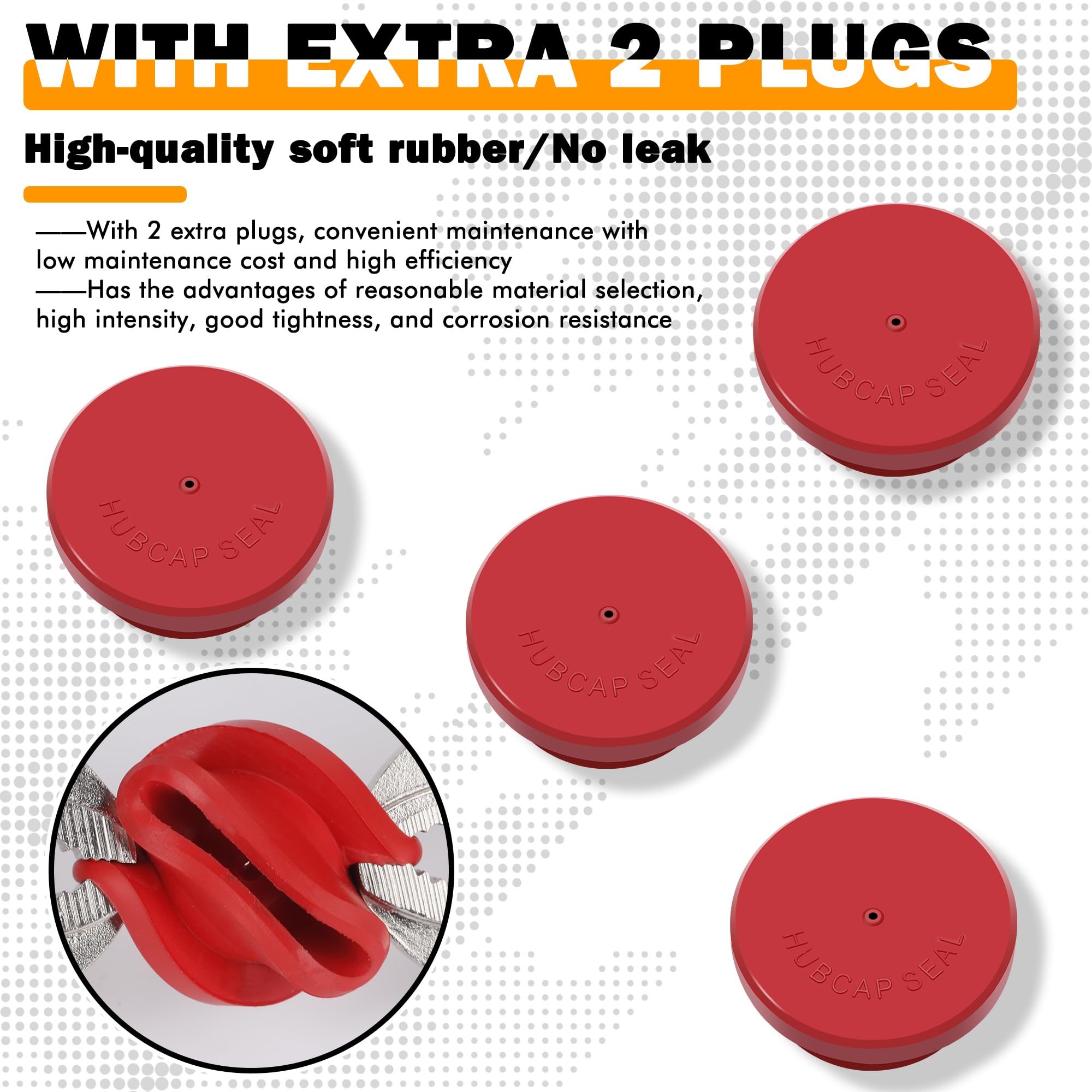 Ailbiuko extra gaskets and plugs displayed for quick replacement during service