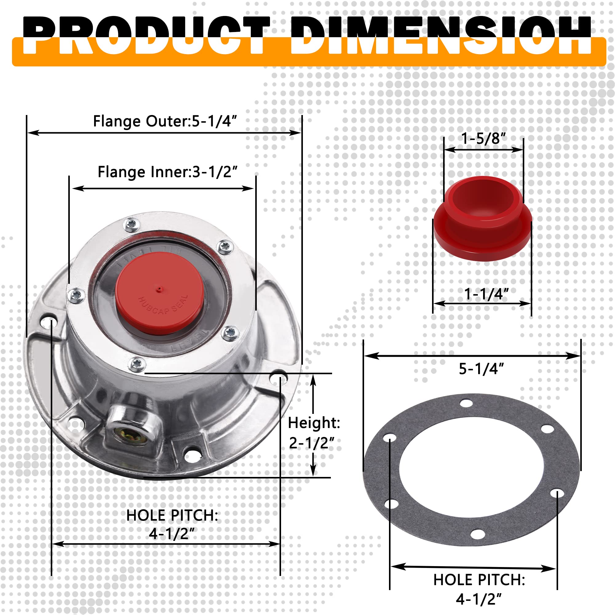 Ailbiuko hub caps and hardware laid out showing included parts for convenient maintenance