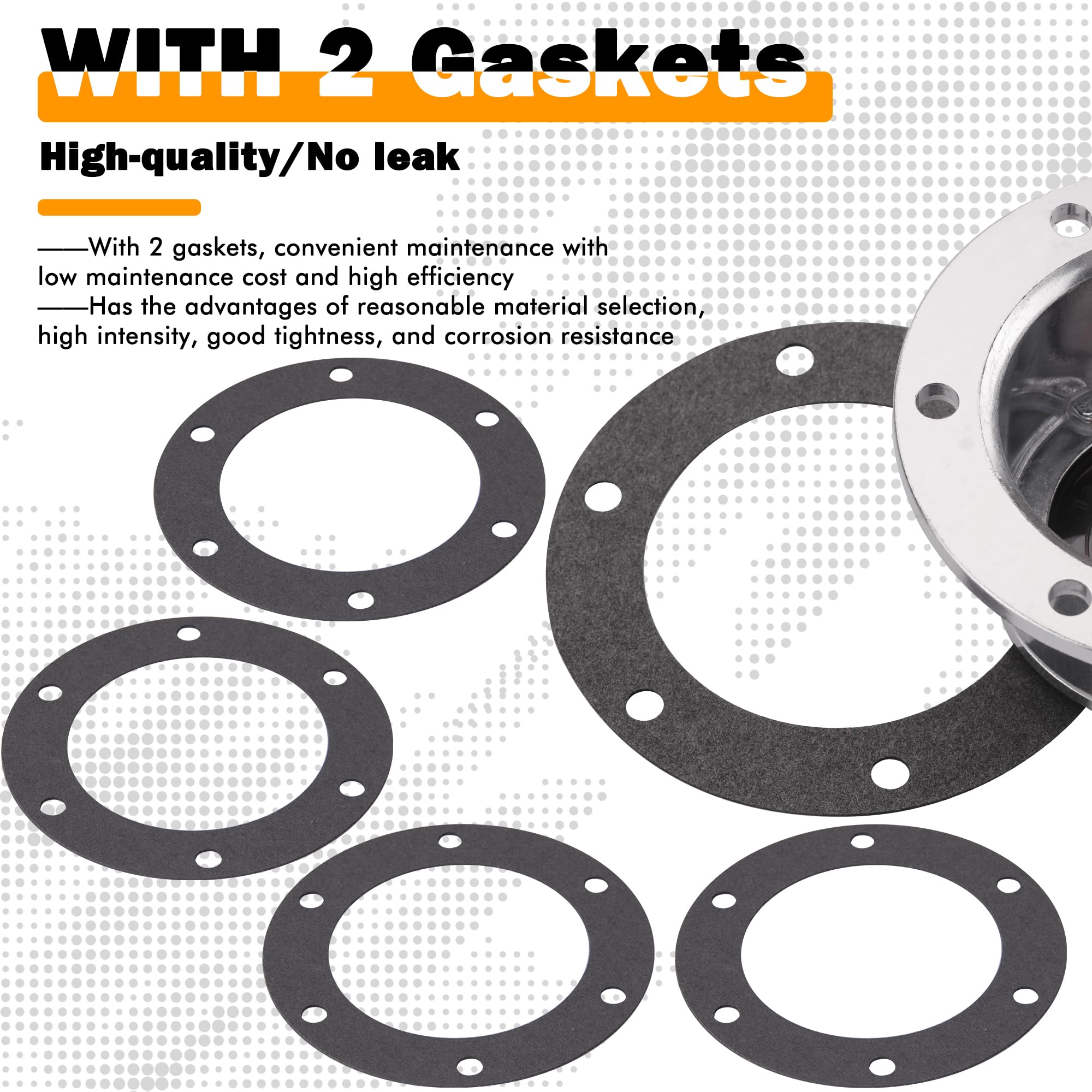 Ailbiuko hub cap side depth measurement showing dimensions for correct fitment