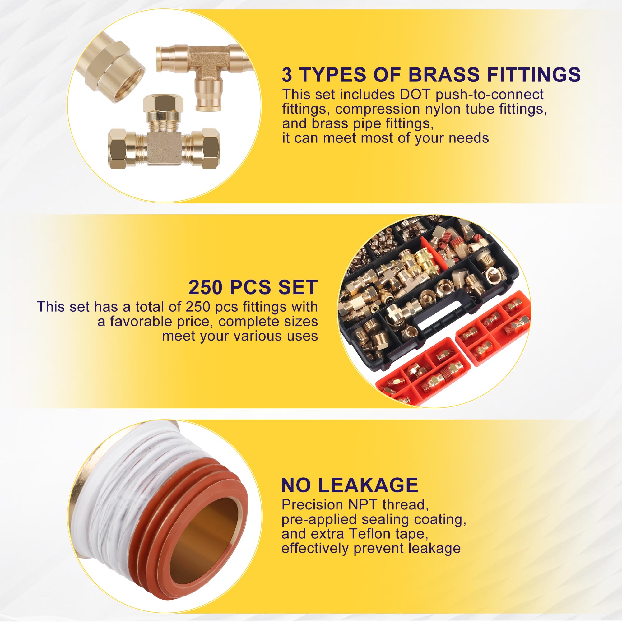 Ailbiuko tube cutter and Teflon tape included for secure, leak-free joints