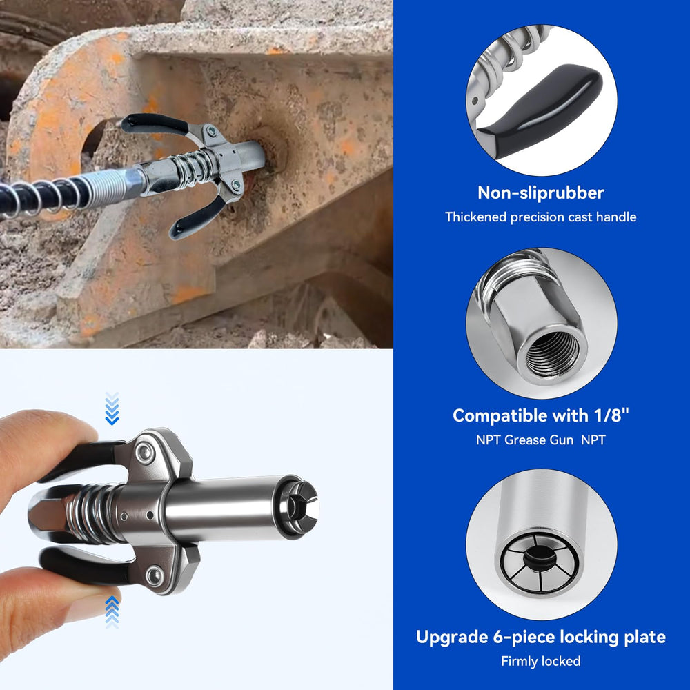AILEDWER 90-degree grease coupler adapter detailed view showing angled access for tight spaces