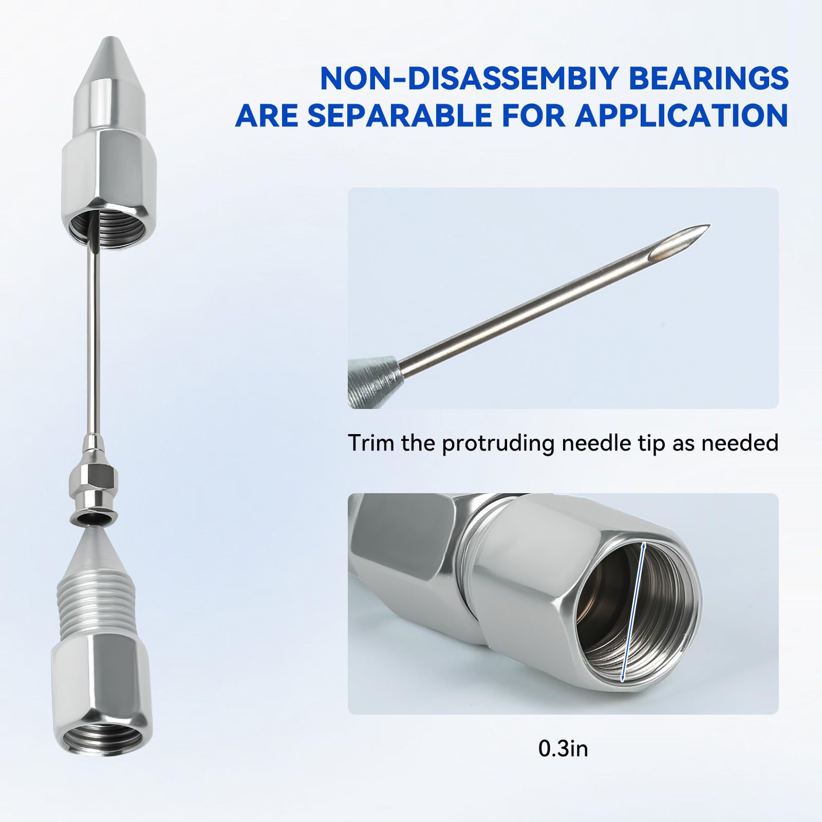 AILEDWER grease filling nozzle in use showing controlled refilling and reduced mess