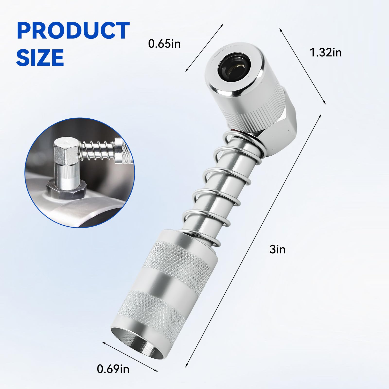AILEDWER two grease needle nozzles close-up for precise lubrication of small or recessed fittings
