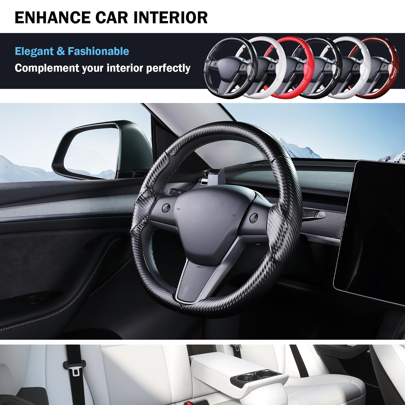 Aimato size comparison on Tesla Model 3 and Model Y steering wheels