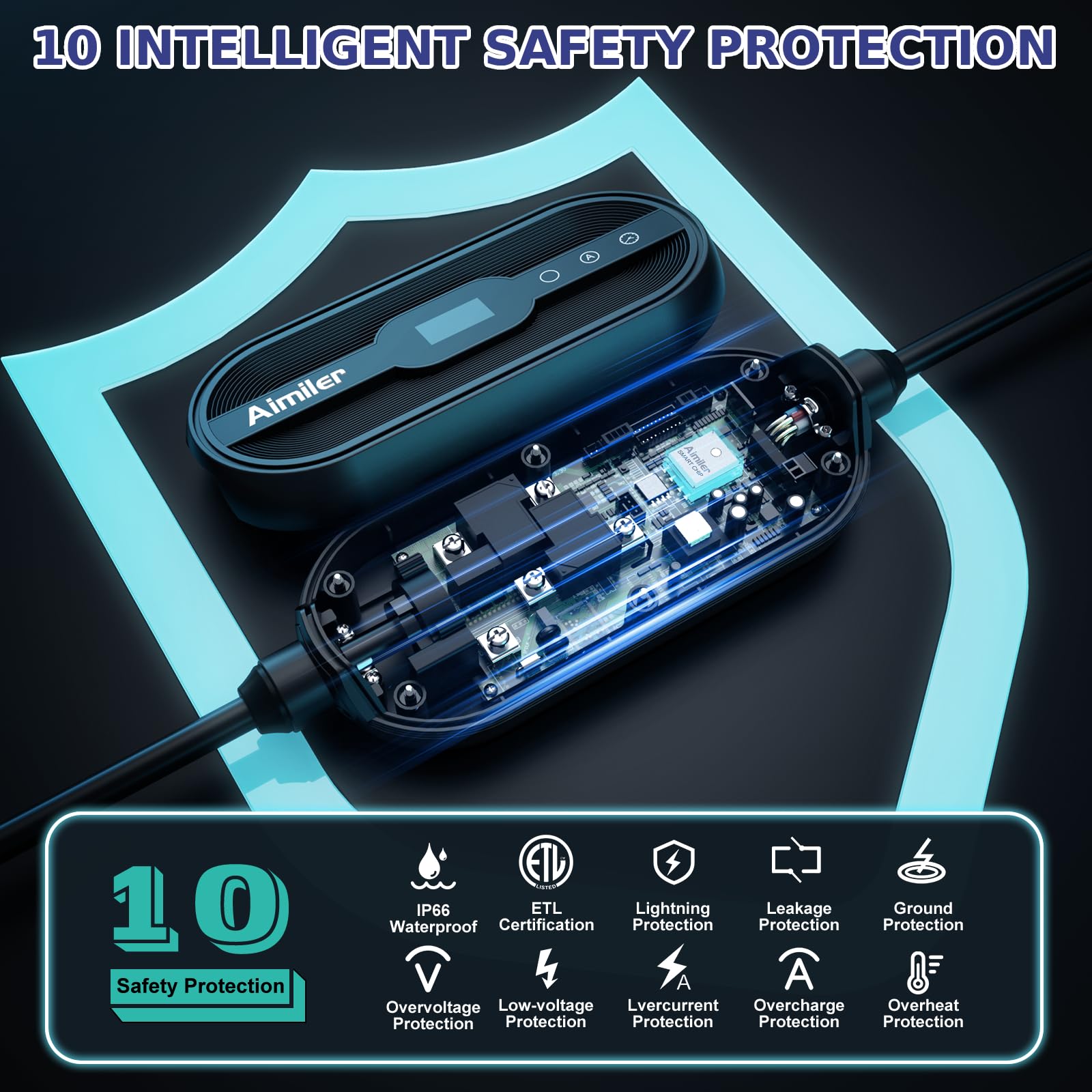 AIMILER portable charger held by hand compact and easy to carry
