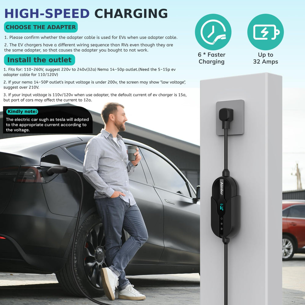 AIMILER mounted in garage sturdy setup for daily home charging