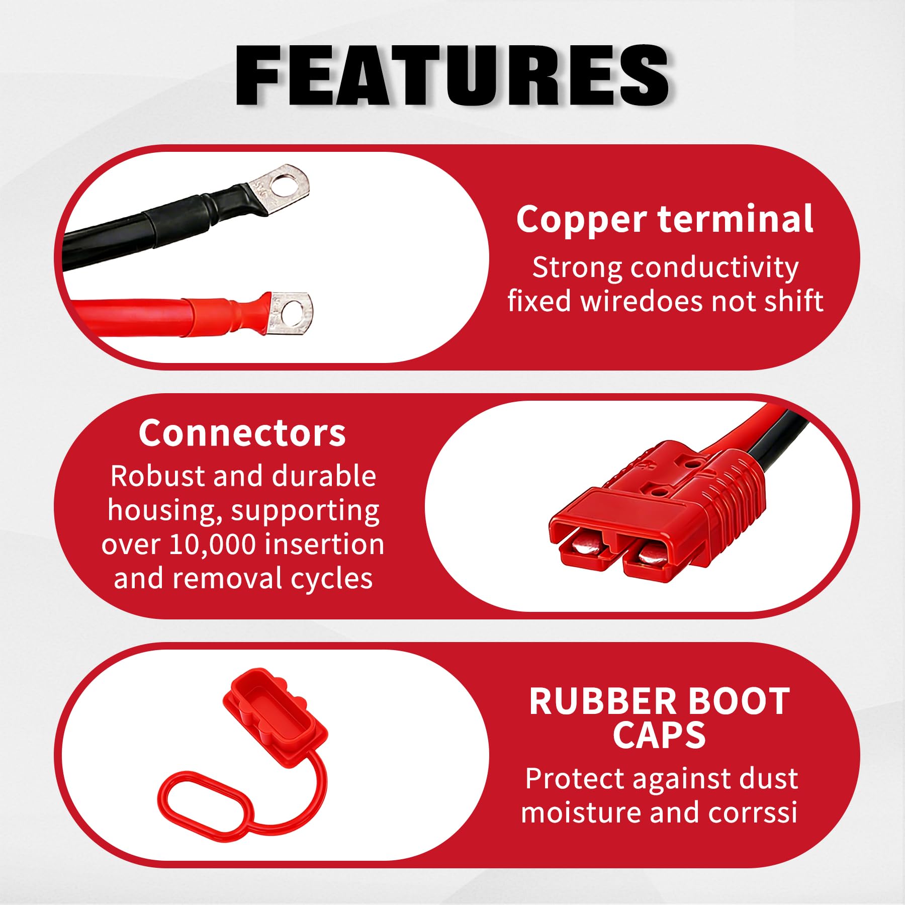 Ainikskirt copper-silver terminal close-up highlighting conductivity advantage