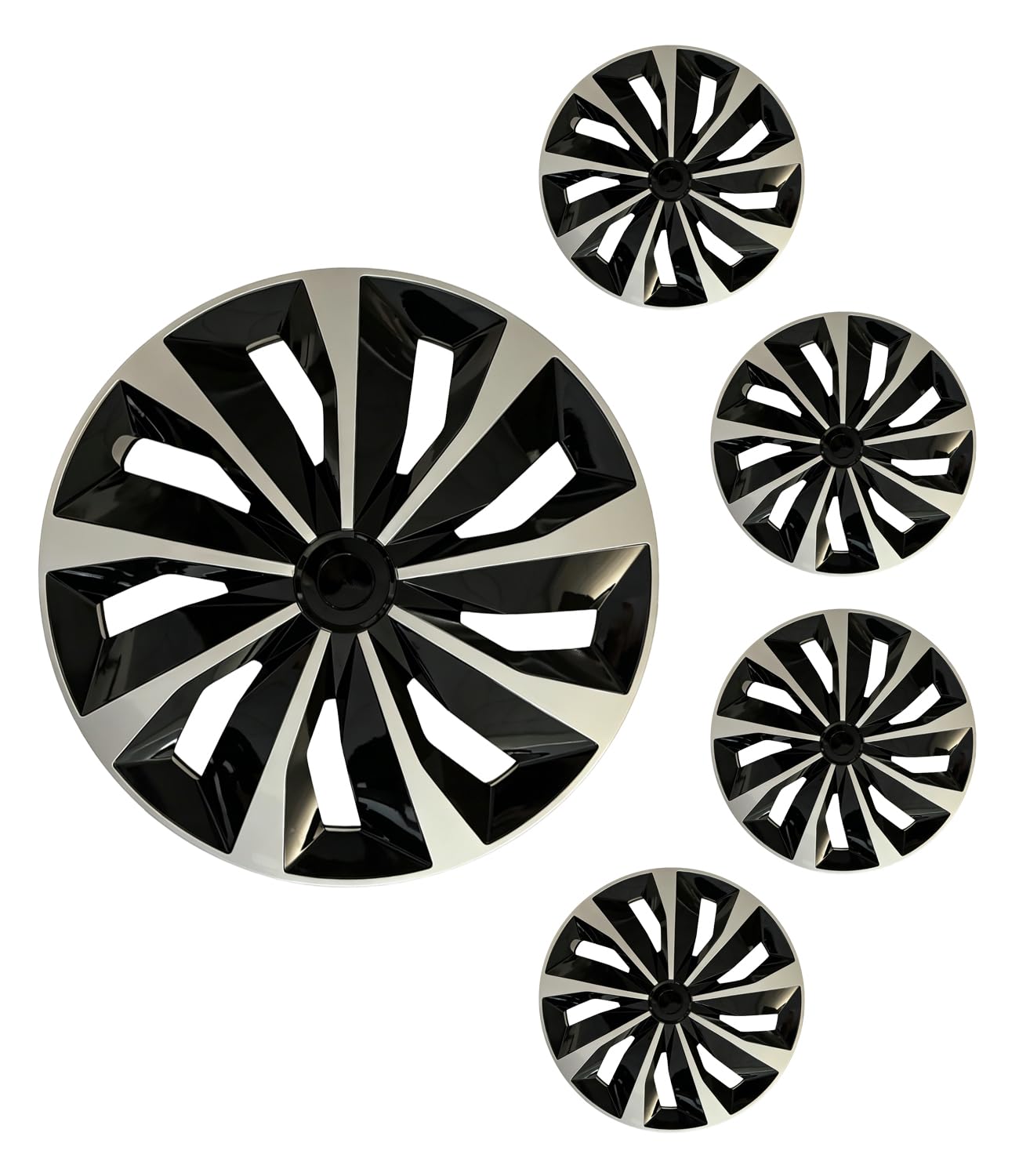 Aiqiying front view hubcap showing glossy finish and modern styling benefit