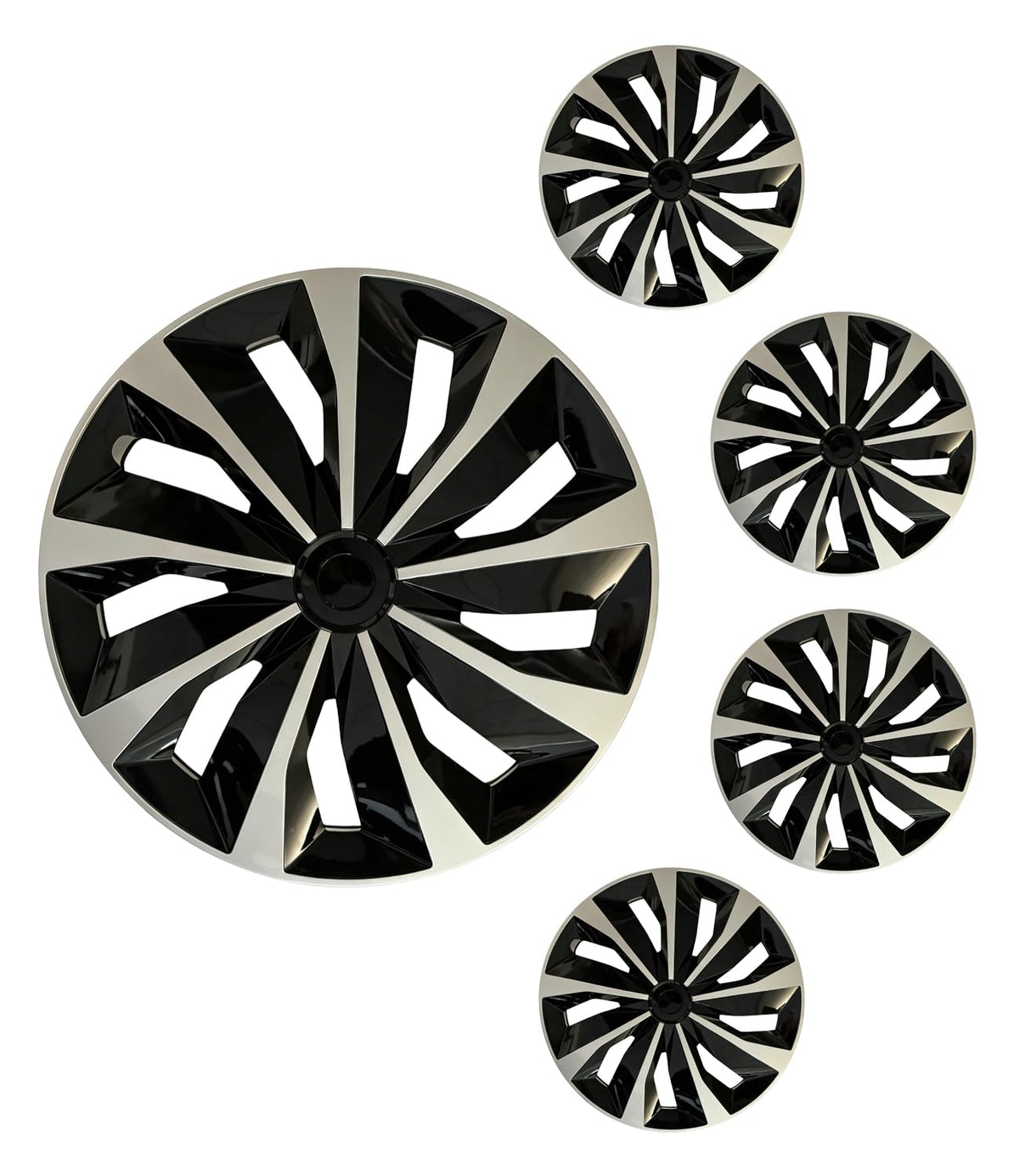 Aiqiying front view hubcap showing glossy finish and modern styling benefit
