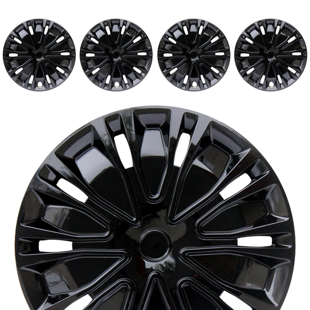 Aiqiying hubcap front packaging showing set of four and included finish benefit