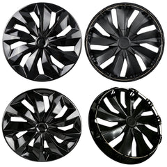 Aiqiying front view of 16-inch hubcap showing glossy finish and design benefit