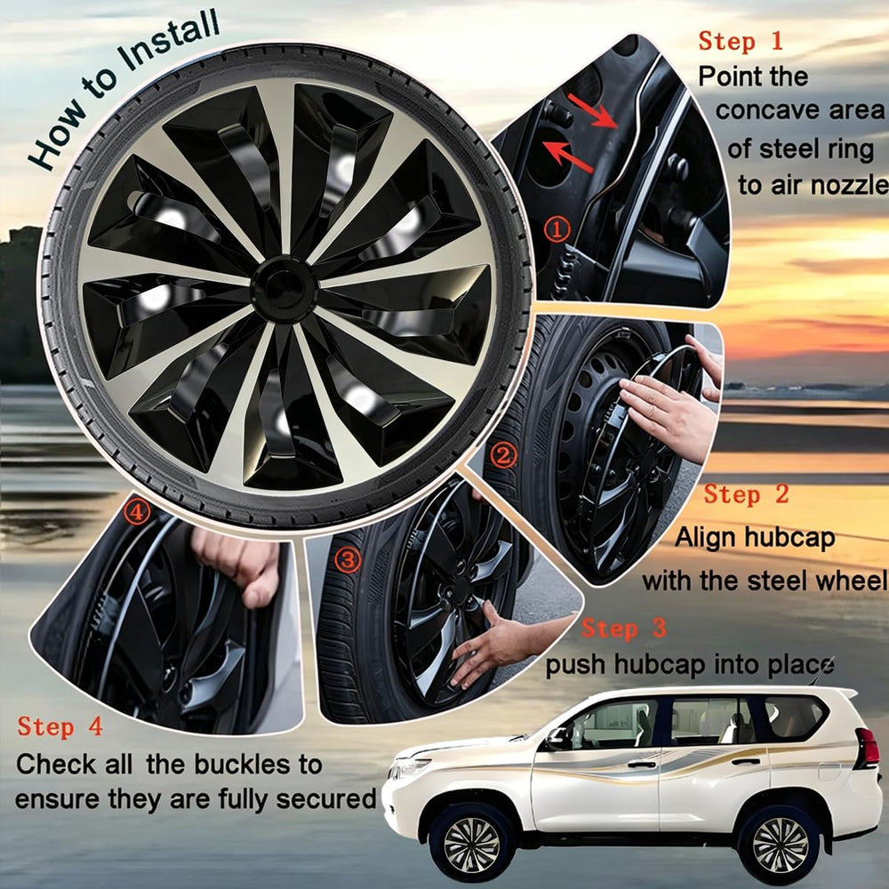 Aiqiying hubcap being rinsed with water illustrating easy cleaning benefit