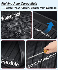 Aiqiying cargo liner installed in Model Y demonstrating exact-fit benefit