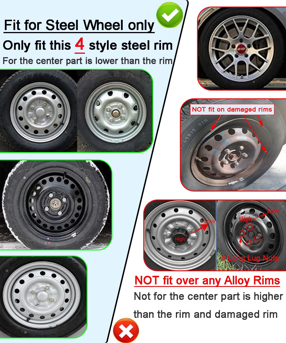 Aiqiying four hubcaps arranged together showing complete-match benefit