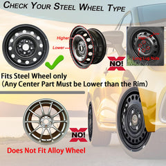 Aiqiying side profile snapped on a steel wheel for sleek look benefit