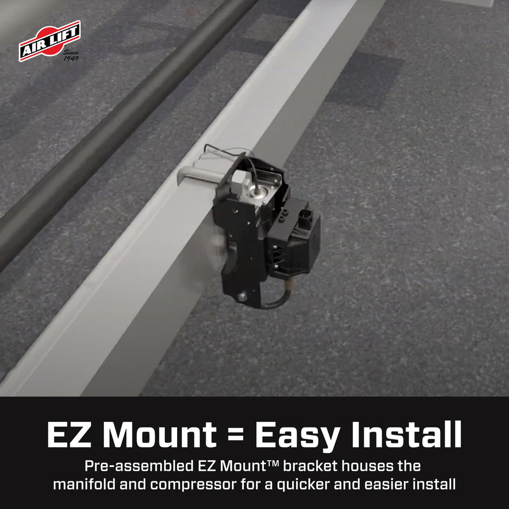 Air Lift mobile app screen showing presets, easy remote inflation and monitoring