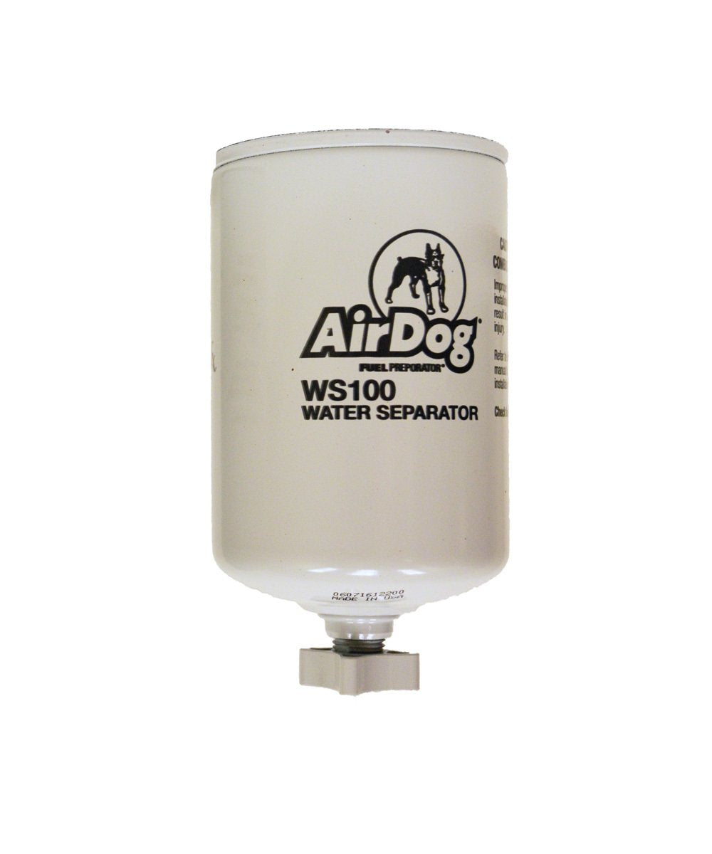 AirDog replacement filters installed in vehicle fuel housing demonstrating easier maintenance