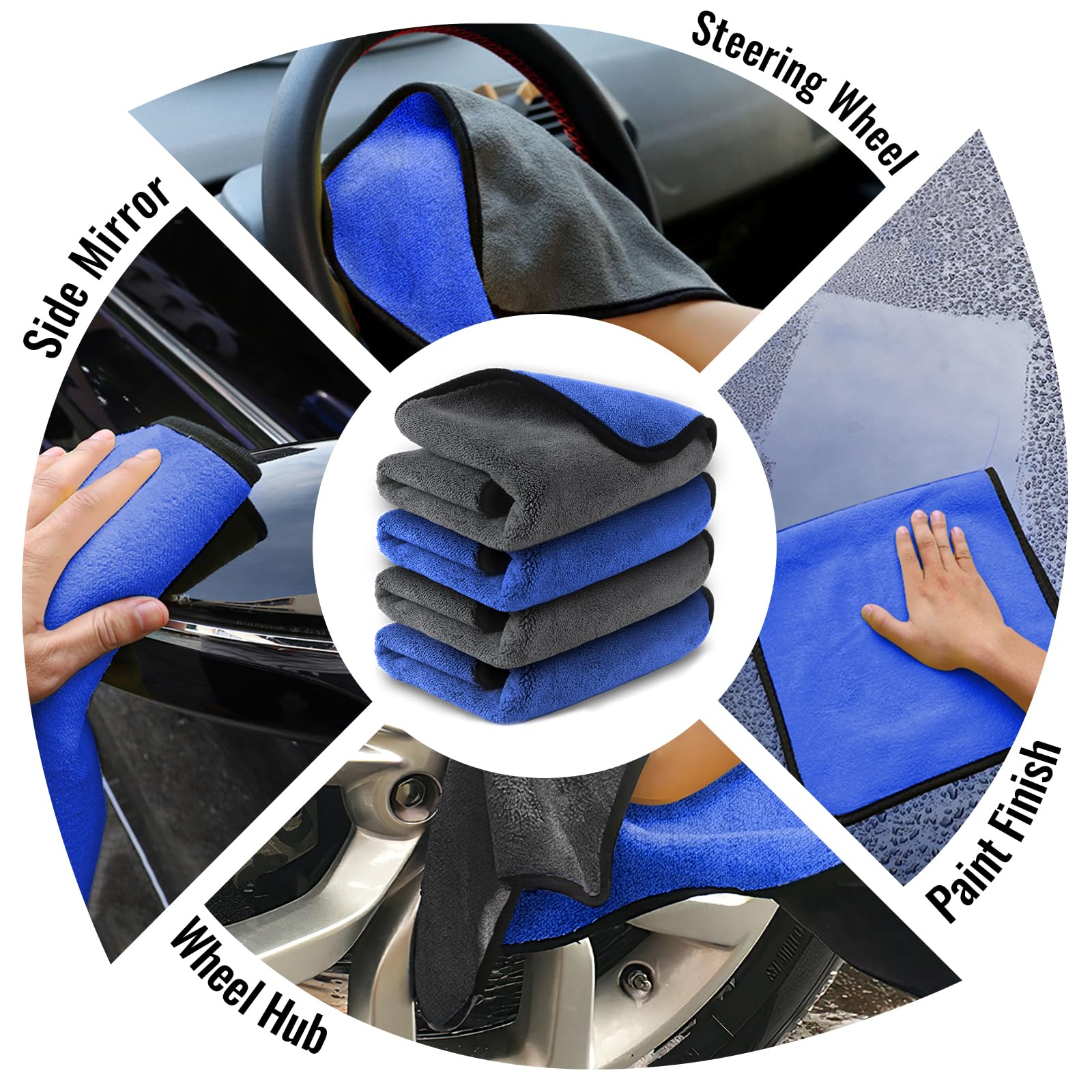 Airlab towel removing wax from paint showing smooth, lint-free polish and shine benefit