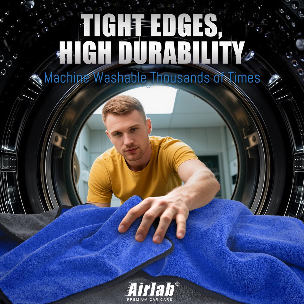 Airlab reinforced edge stitching close-up showing durability and fray-resistant construction