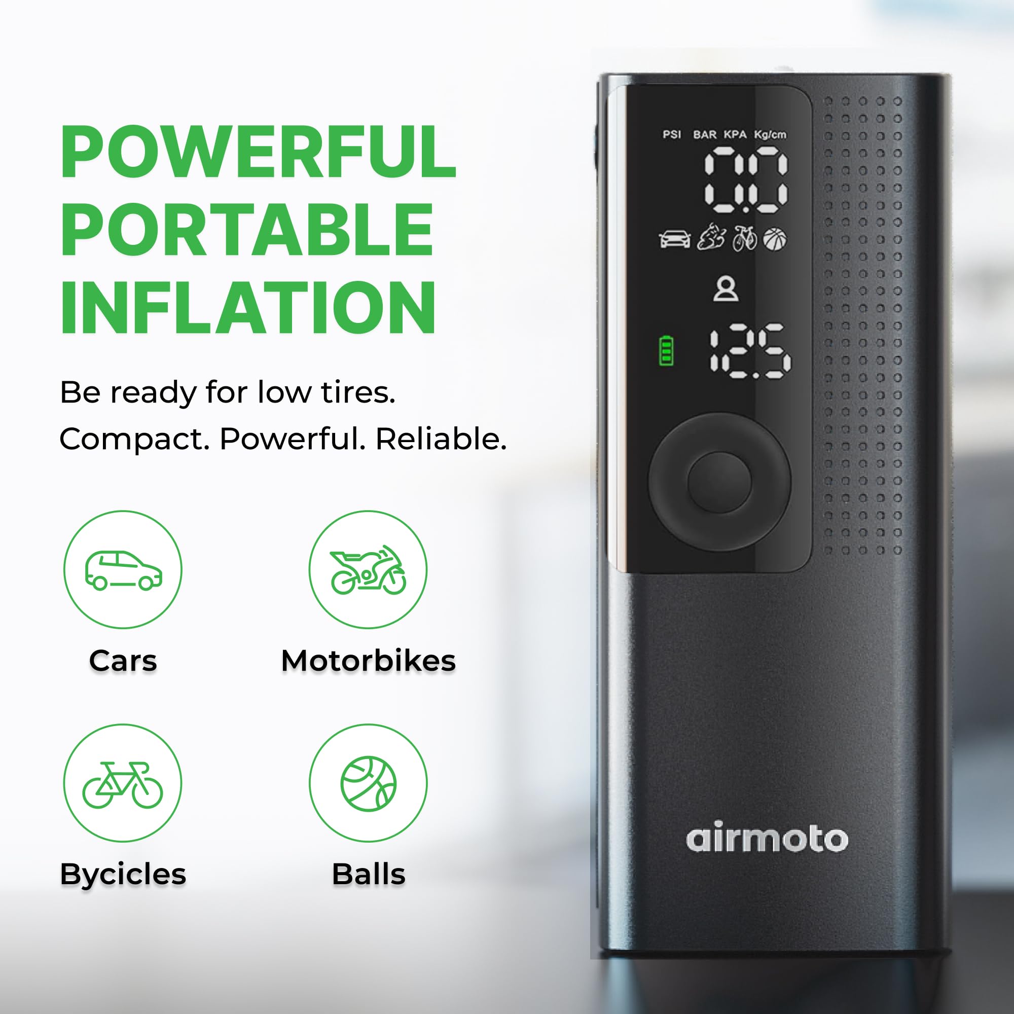 Airmoto USB-C charging port visible for fast recharging benefit