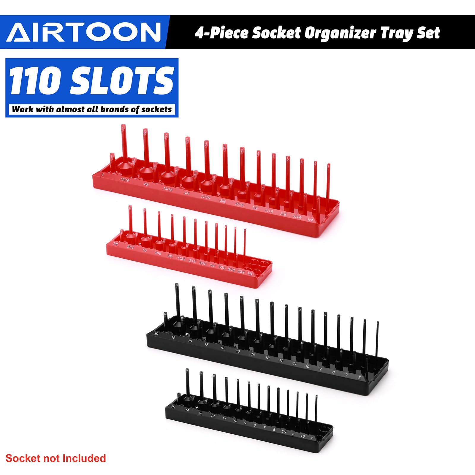 AIRTOON trays inside a tool drawer with sockets arranged for instant selection